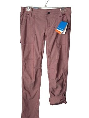 COLUMBIA NWT Pilsner Peak Women’s Red Convertible Roll Tab Outdoor Hiking Pants